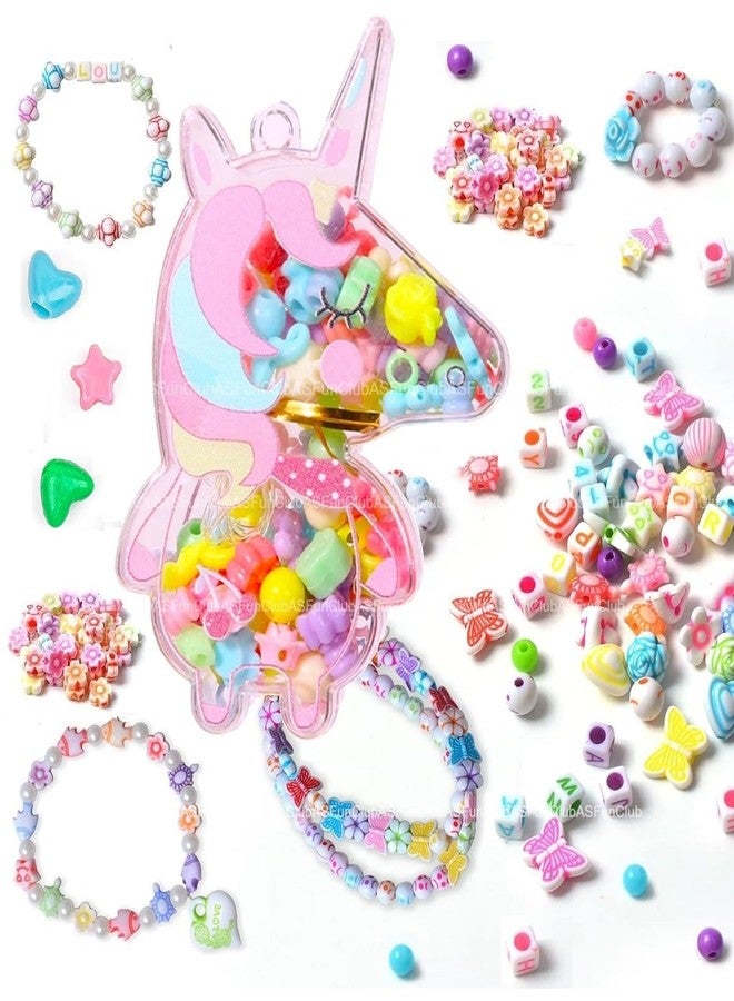 ASFunClub Art & Craft Kit - DIY Jewelry Making Kit for Girls - Multicolor Bead Set With Necklace & Bracelet Making Activity Toys - Image 1